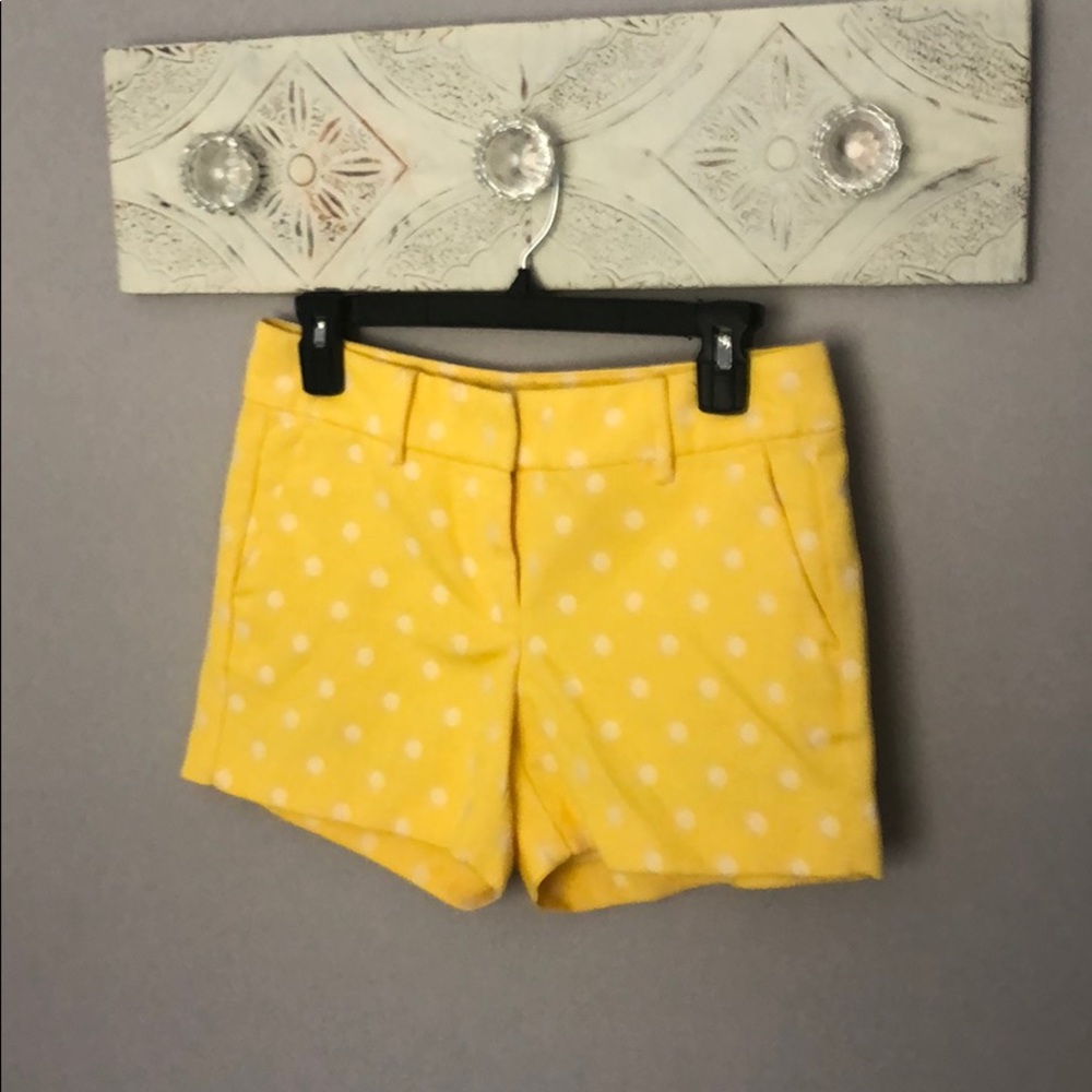 Ann Taylor Yellow Polka Dot Shorts